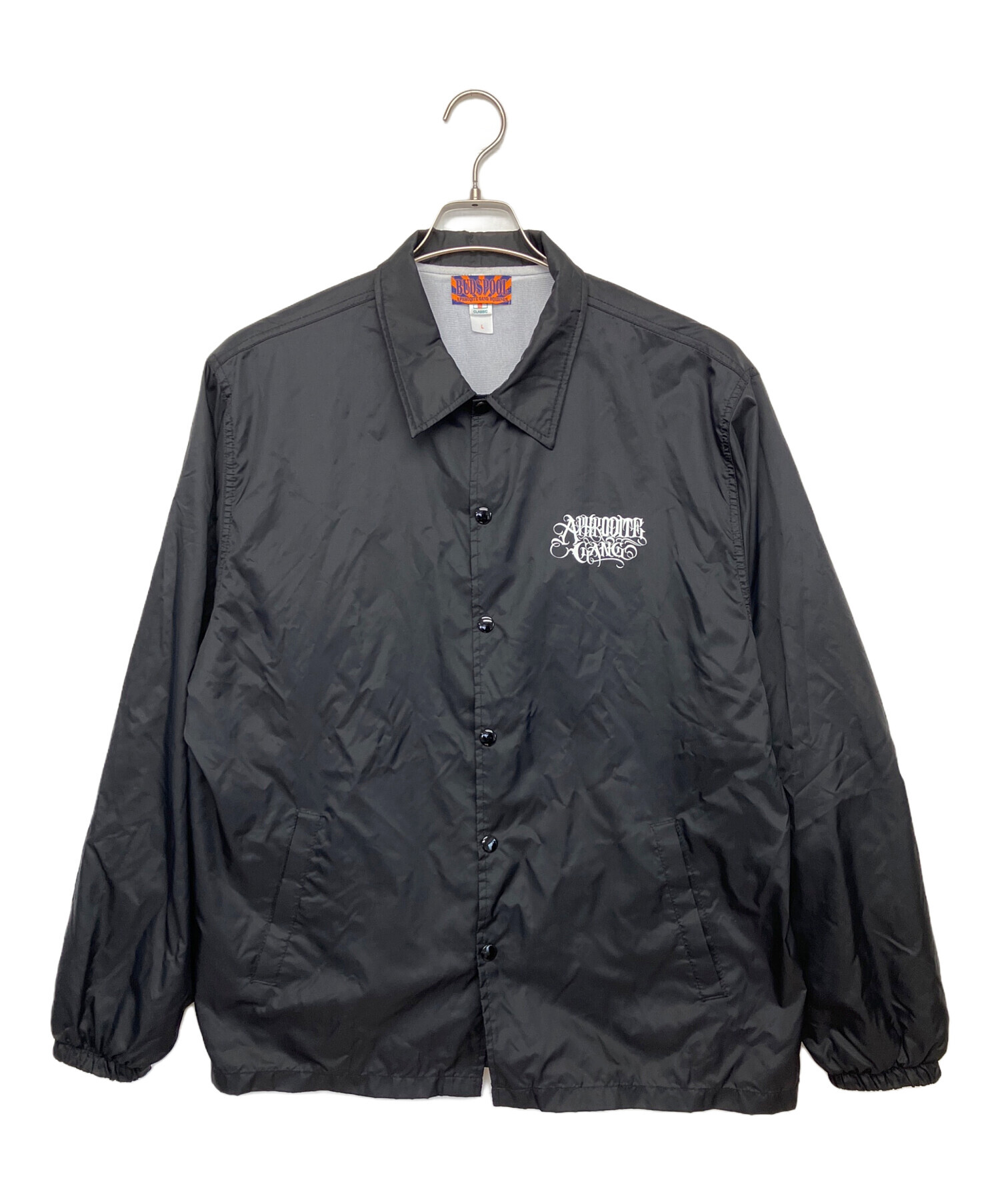 BUDSPOOL バッズプール LOGO COACH JACKET 中古・古着通販】BUDSPOOL (バッズプール) コーチジャケット ブラック