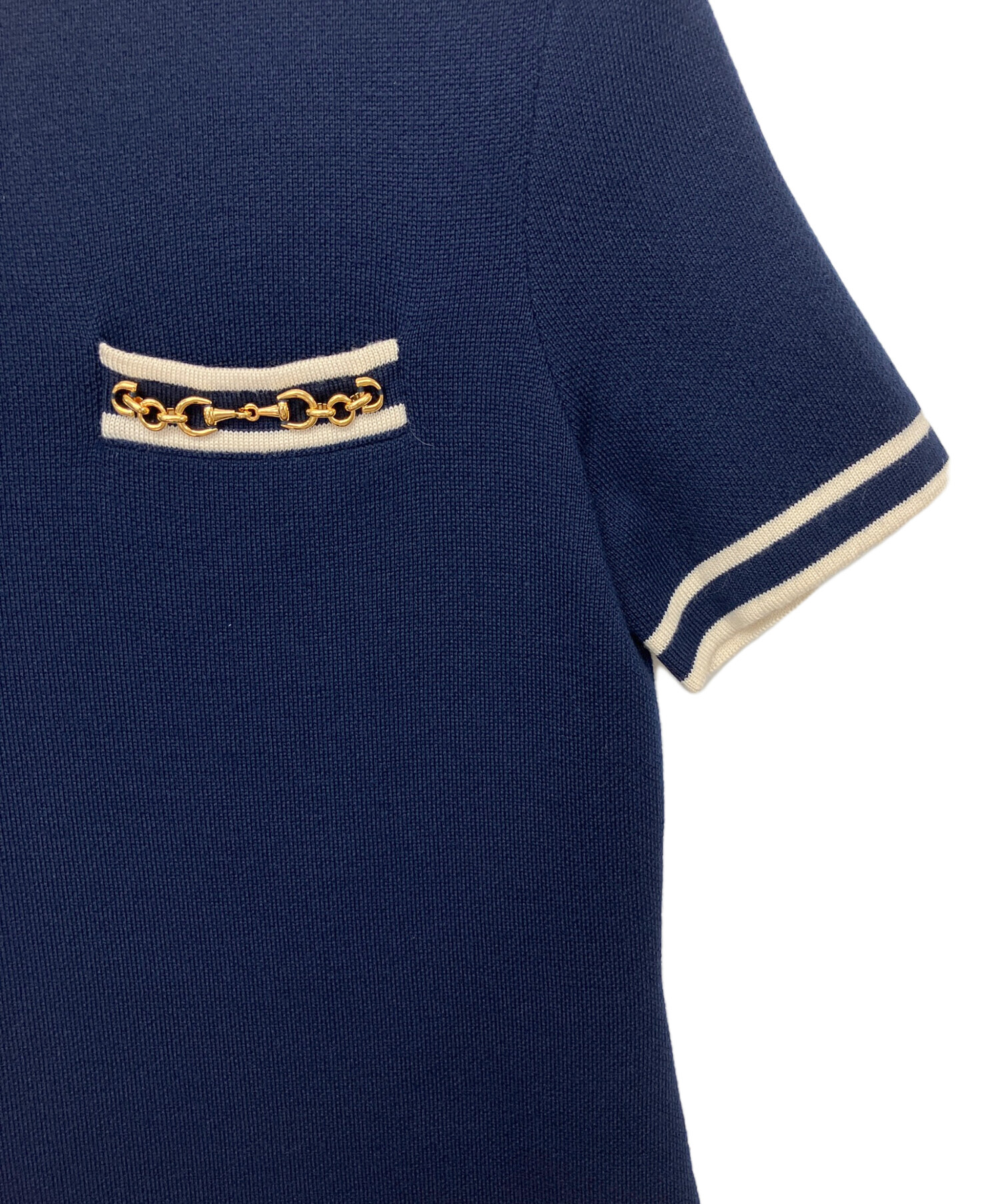 中古・古着通販】GUCCI (グッチ) GGジャカードウールワンピース 半袖