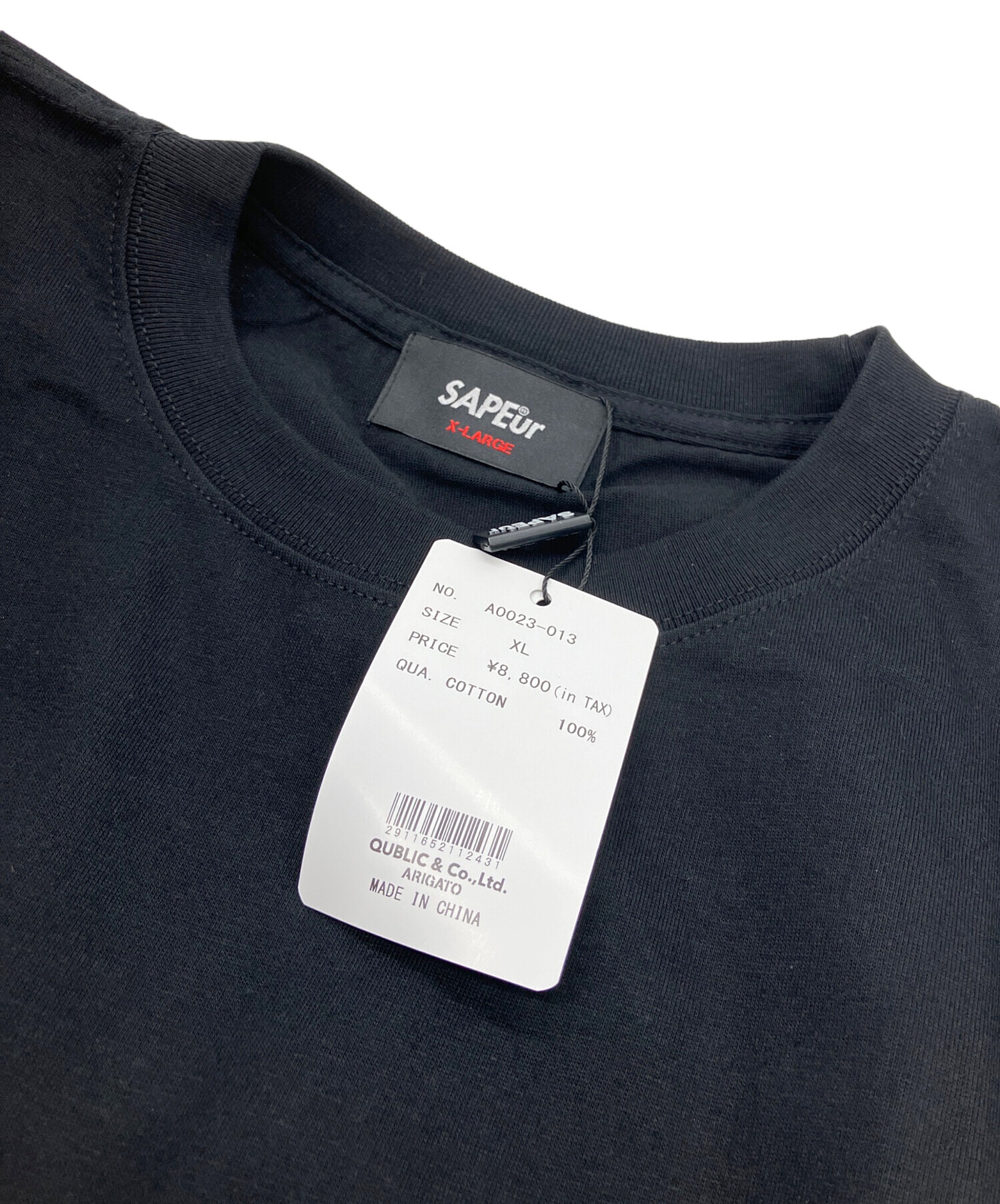 中古・古着通販】SAPEur (サプール) 半袖カットソー ブラック サイズ