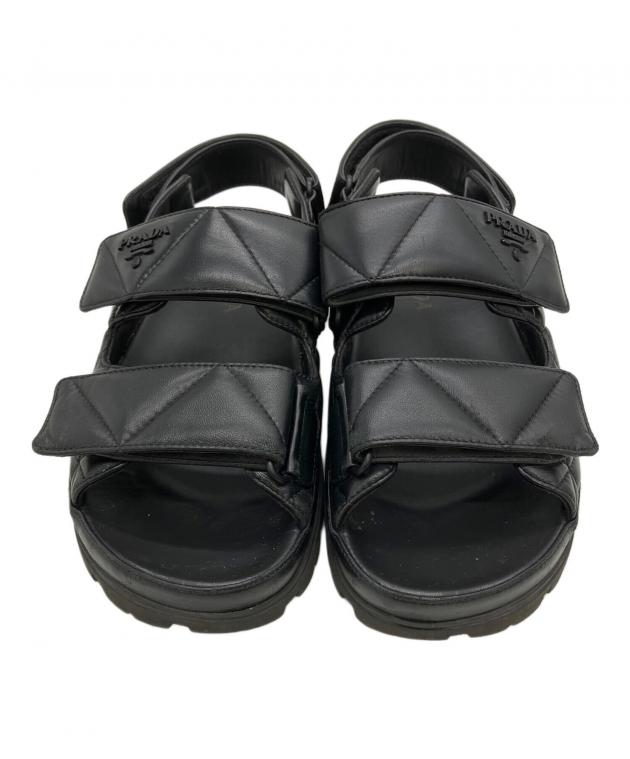 中古・古着通販】PRADA (プラダ) サンダル ブラック サイズ:不明