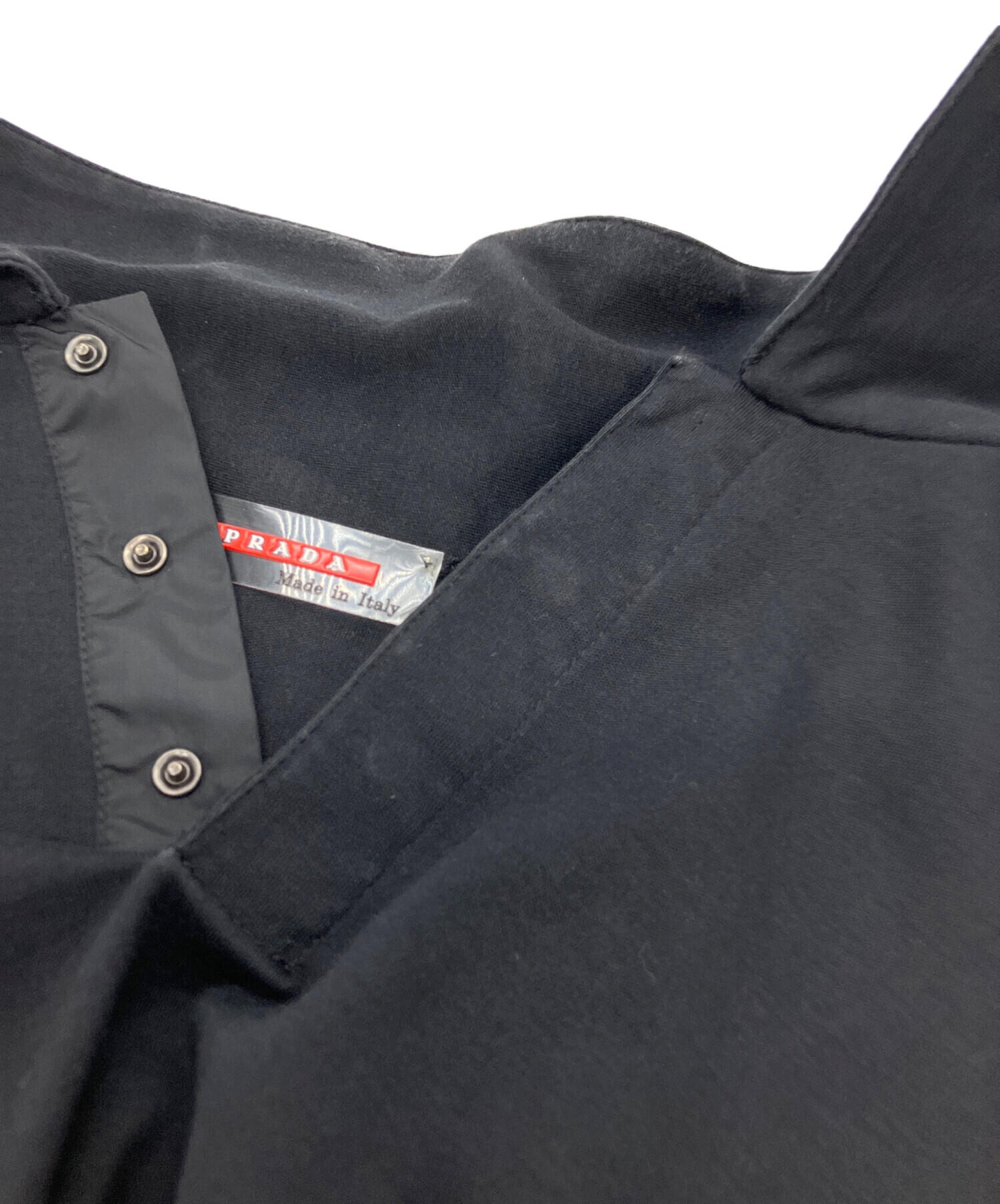 中古・古着通販】PRADA (プラダ) ポロシャツ ブラック サイズ:M
