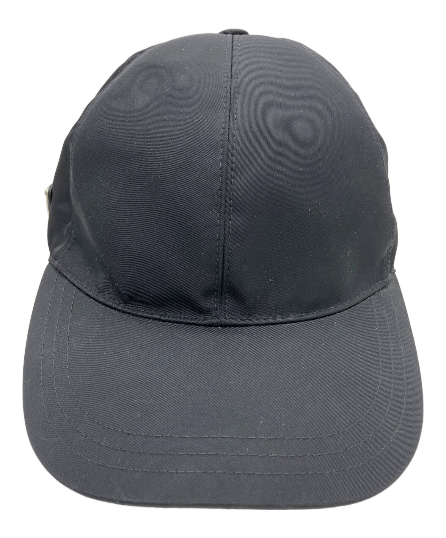 中古・古着通販】PRADA (プラダ) 三角ロゴプレートキャップ ブラック