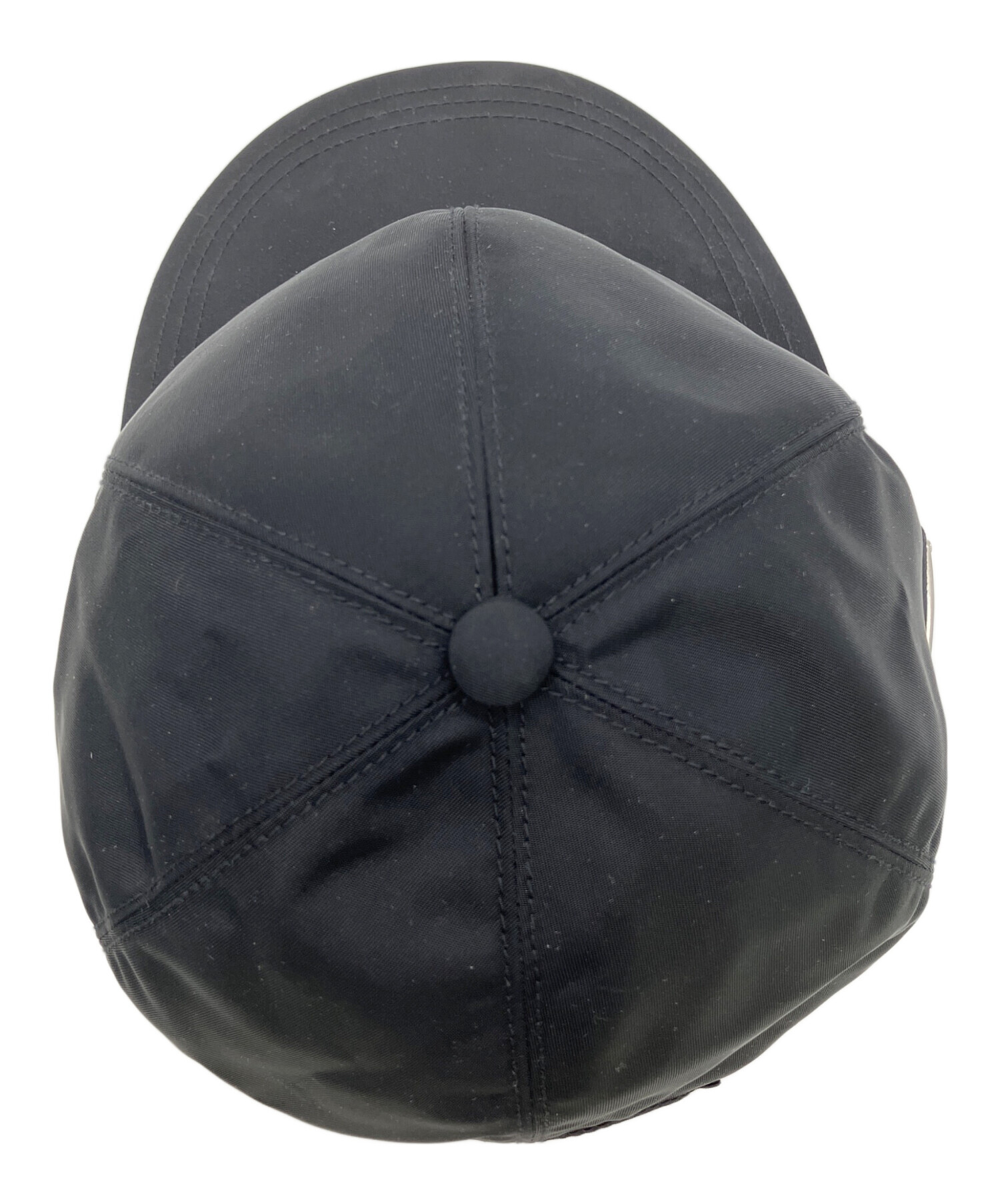中古・古着通販】PRADA (プラダ) 三角ロゴプレートキャップ ブラック