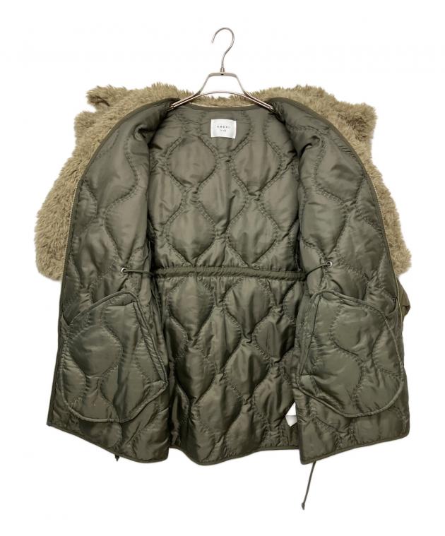 中古・古着通販】AMERI (アメリ) BOA VEST SET QUILTING COAT グリーン 