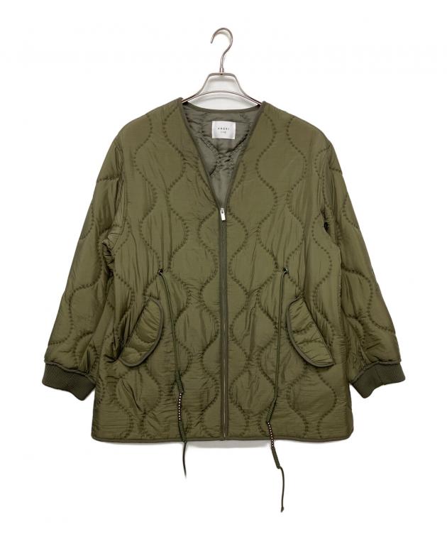 中古・古着通販】AMERI (アメリ) BOA VEST SET QUILTING COAT グリーン 