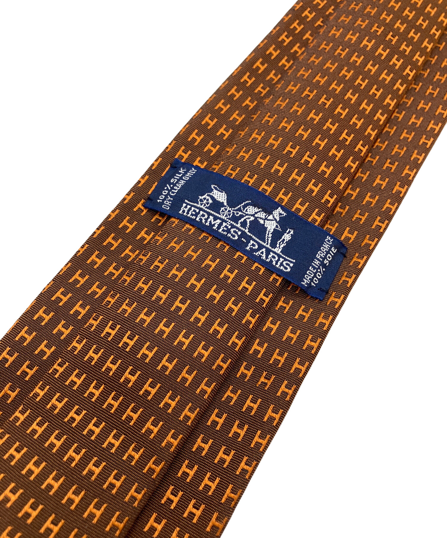 中古・古着通販】HERMES (エルメス) ネクタイ ブラウン サイズ:FREE