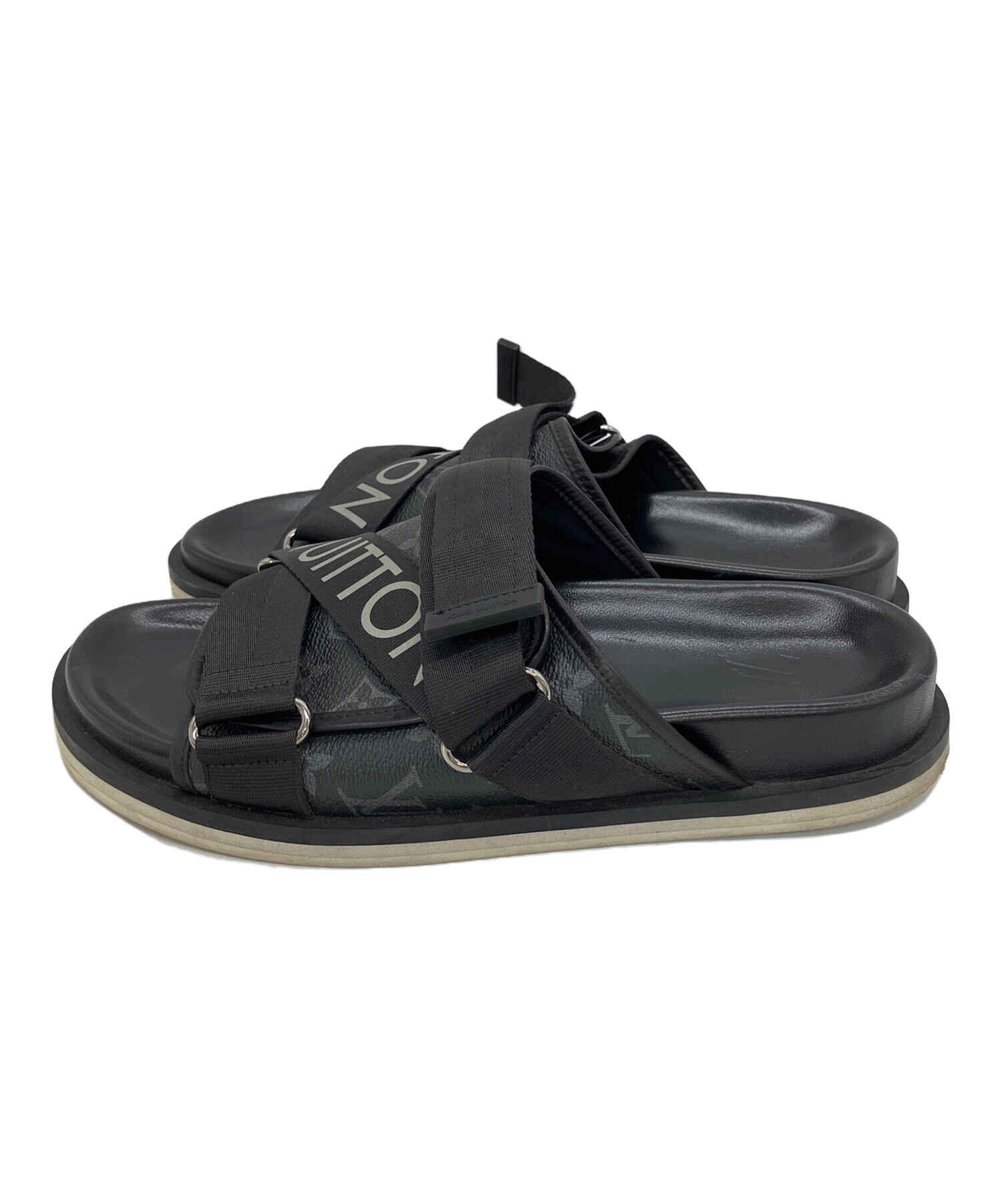 中古・古着通販】LOUIS VUITTON (ルイ ヴィトン) サンダル ブラック