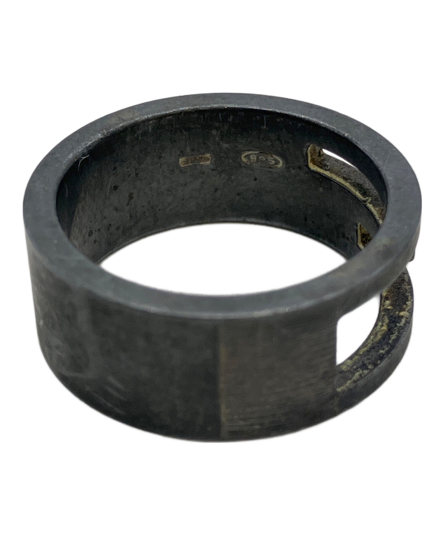 中古・古着通販】GUCCI (グッチ) ブランデッドGリング シルバーリング