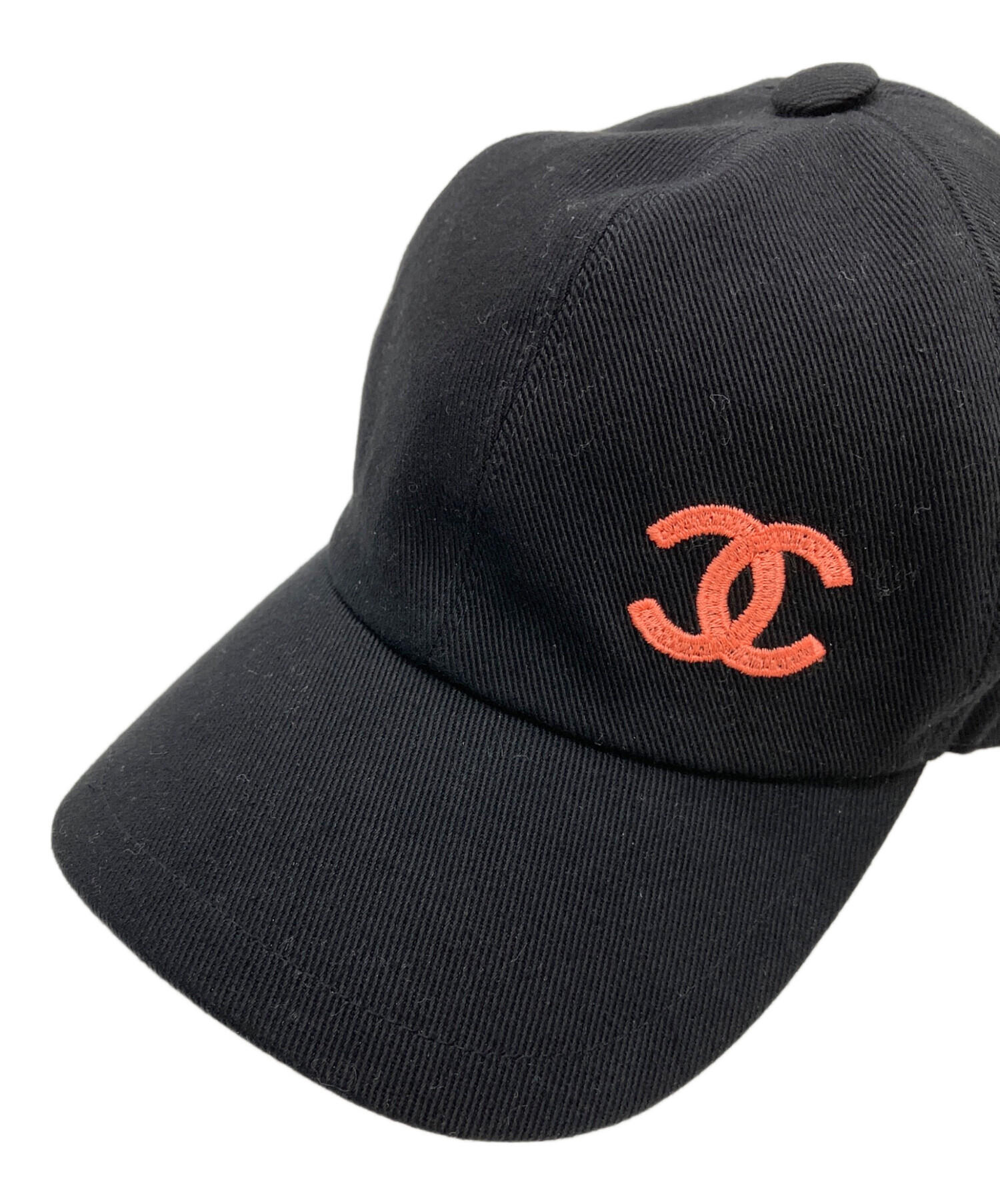 CHANEL ココマーク ベースボールキャップ ブラック 中古・古着通販】CHANEL (シャネル) ココマークベースボールキャップ