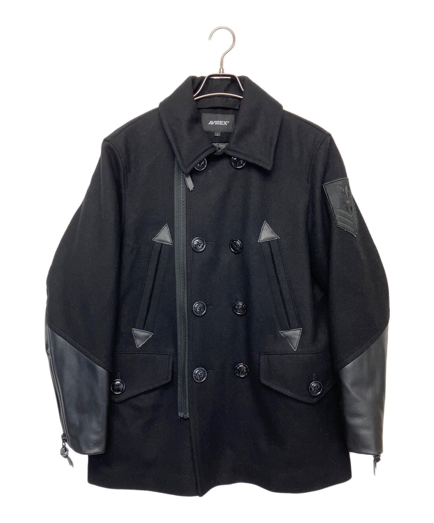 中古・古着通販】AVIREX (アヴィレックス) 6122143 Pコート ブラック