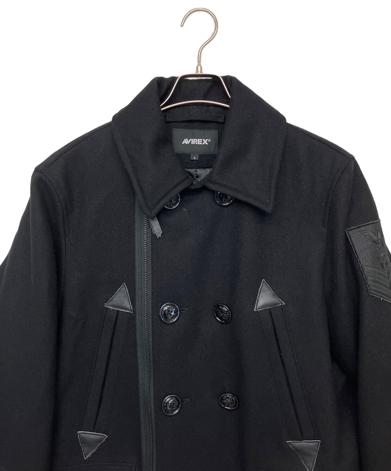 中古・古着通販】AVIREX (アヴィレックス) 6122143 Pコート ブラック
