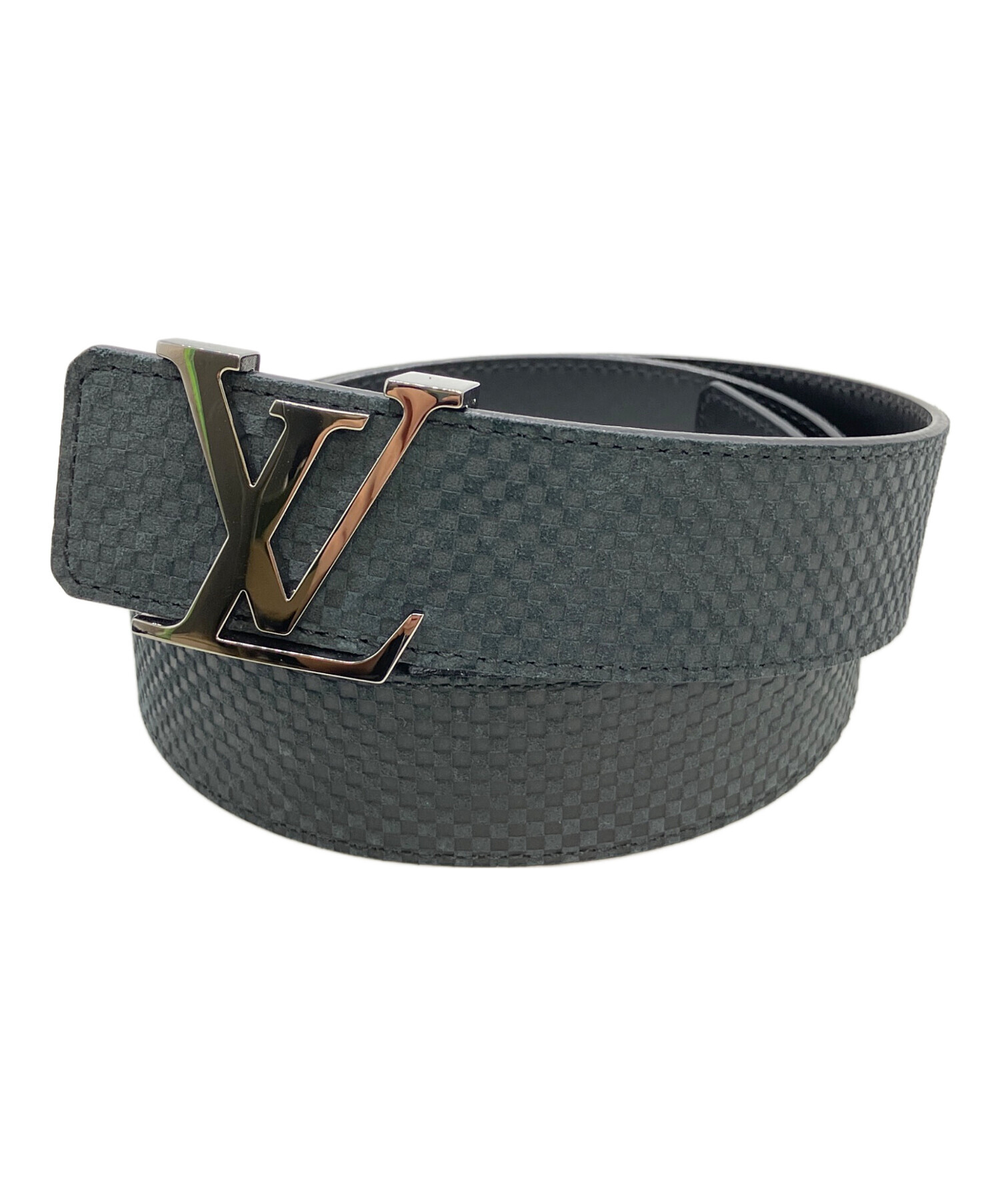 Louis Vuitton レザーベルト ブラック 中古・古着通販】LOUIS VUITTON (ルイ ヴィトン) レザーベルト