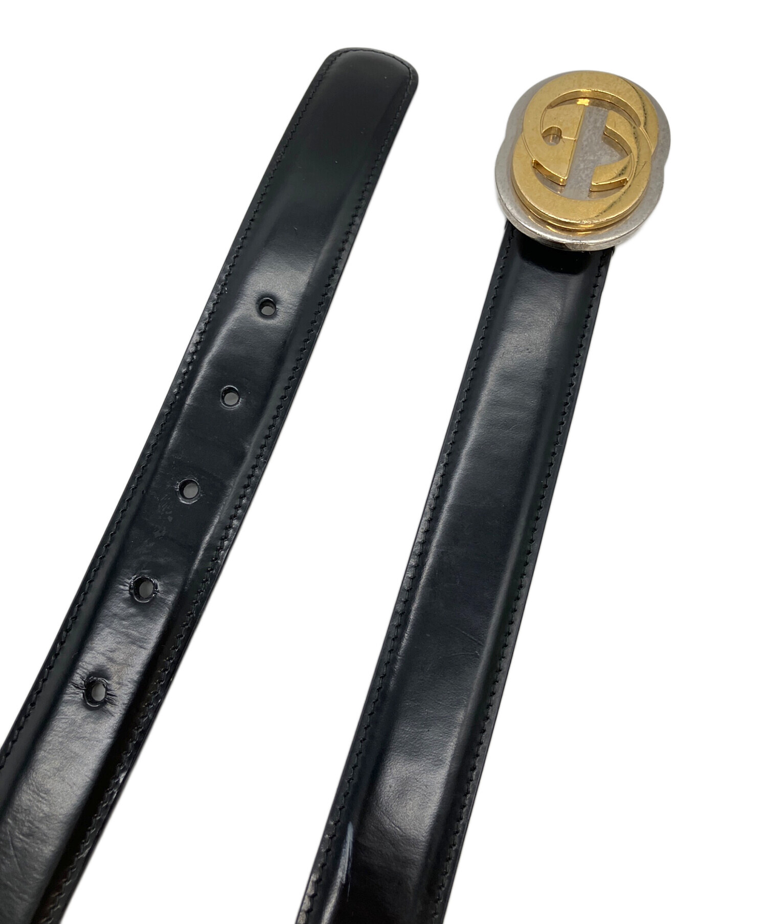 中古・古着通販】GUCCI (グッチ) インターロッキングGレザーベルト