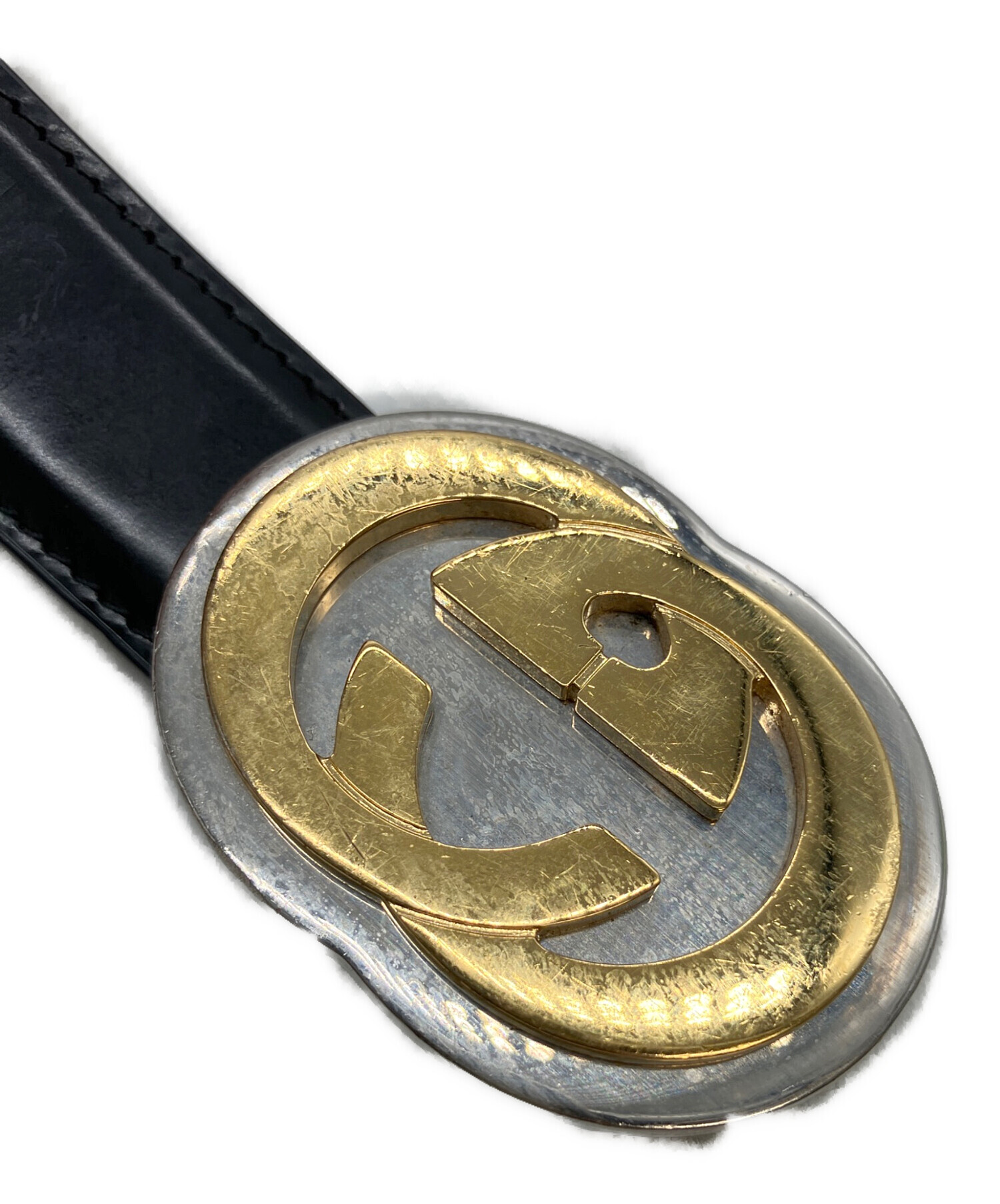 中古・古着通販】GUCCI (グッチ) インターロッキングGレザーベルト