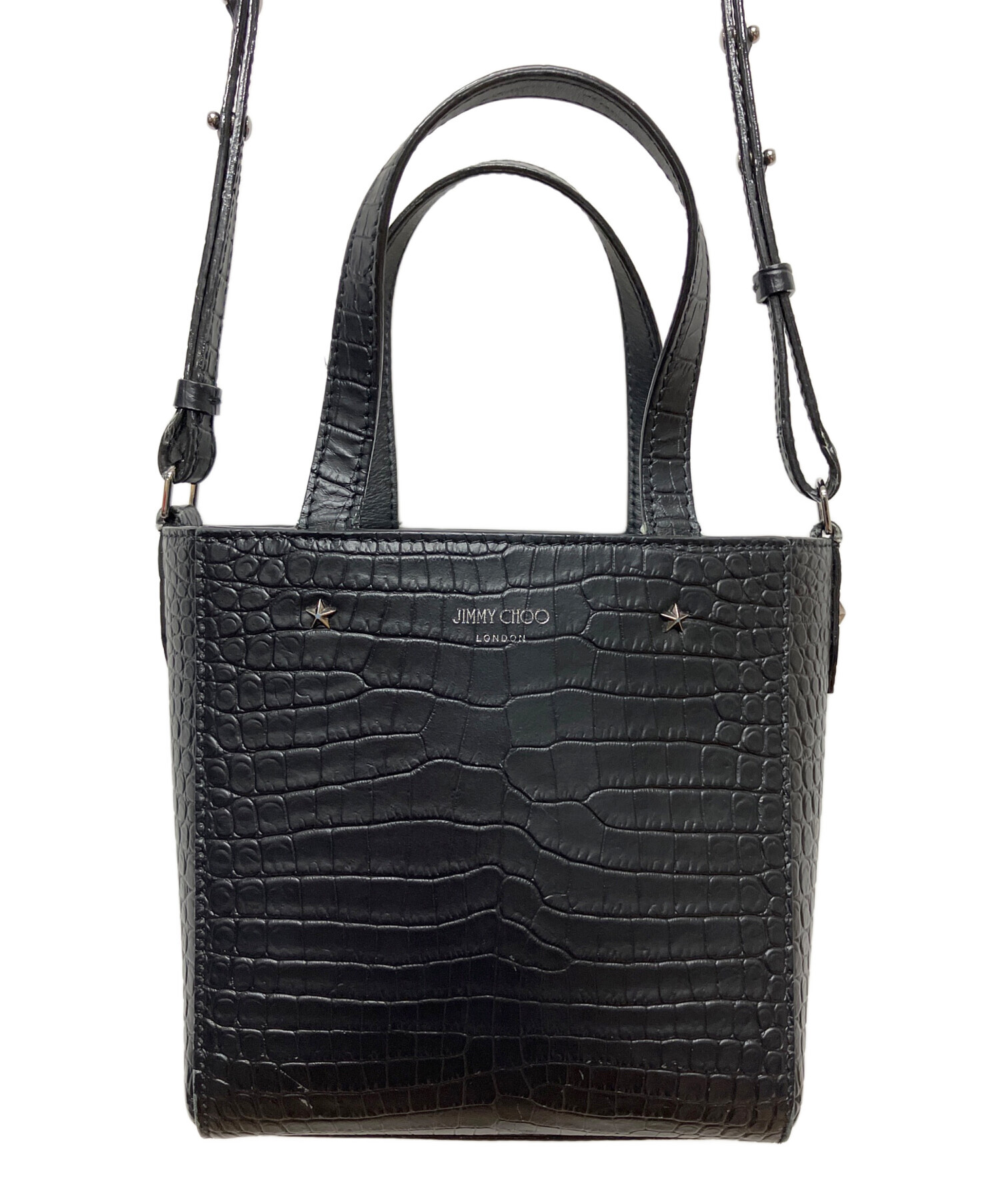 中古・古着通販】JIMMY CHOO (ジミーチュウ) 2WAYバッグ ブラック