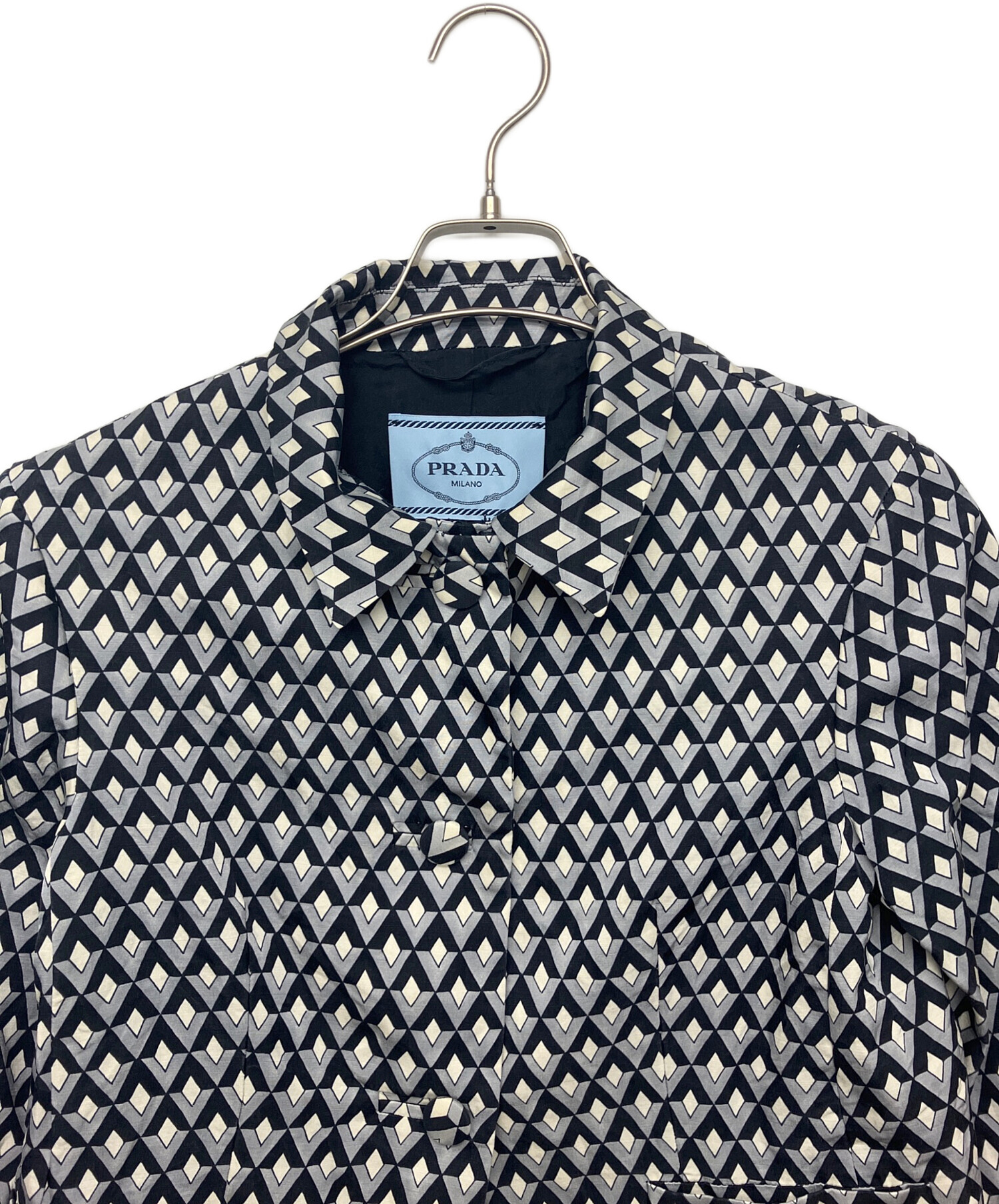 中古・古着通販】PRADA (プラダ) シングルジャケット グレー×ブラック
