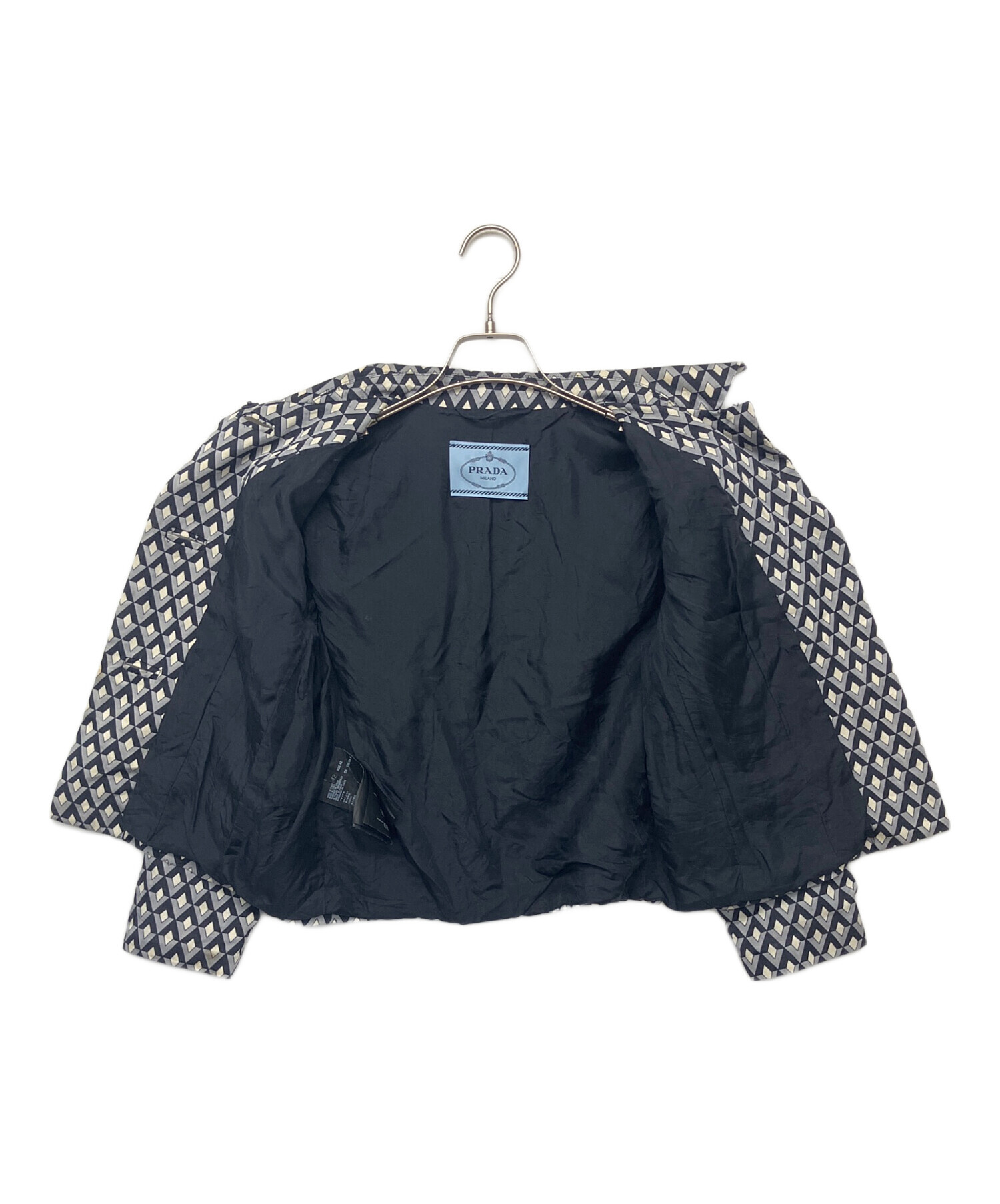 中古・古着通販】PRADA (プラダ) シングルジャケット グレー×ブラック