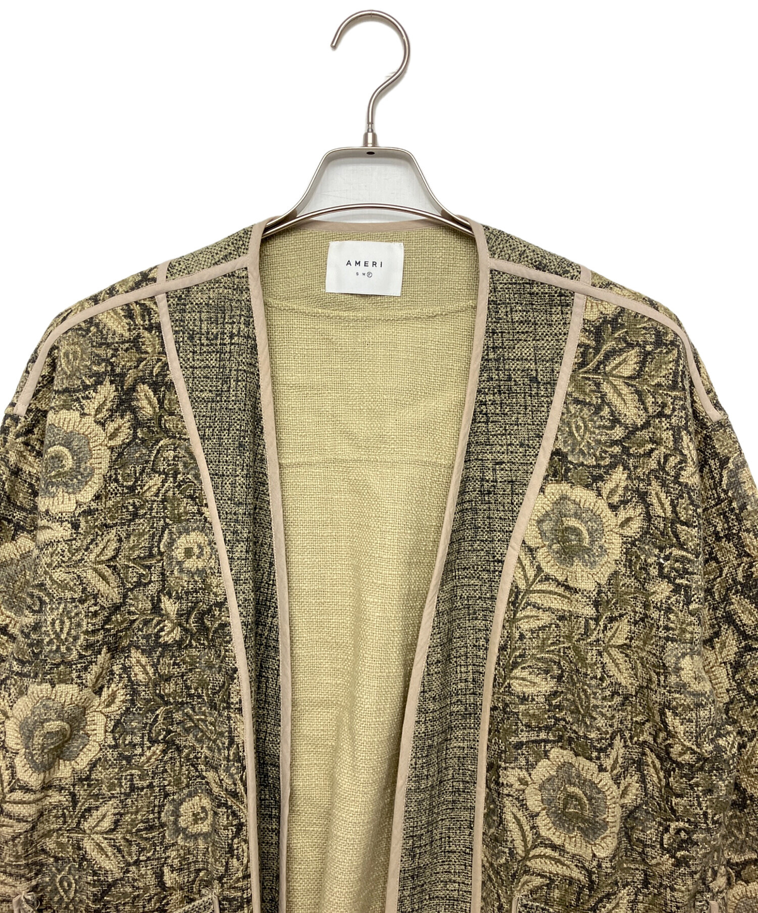 中古・古着通販】AMERI (アメリ) INDIA BLOCK PRINT JACKET ベージュ