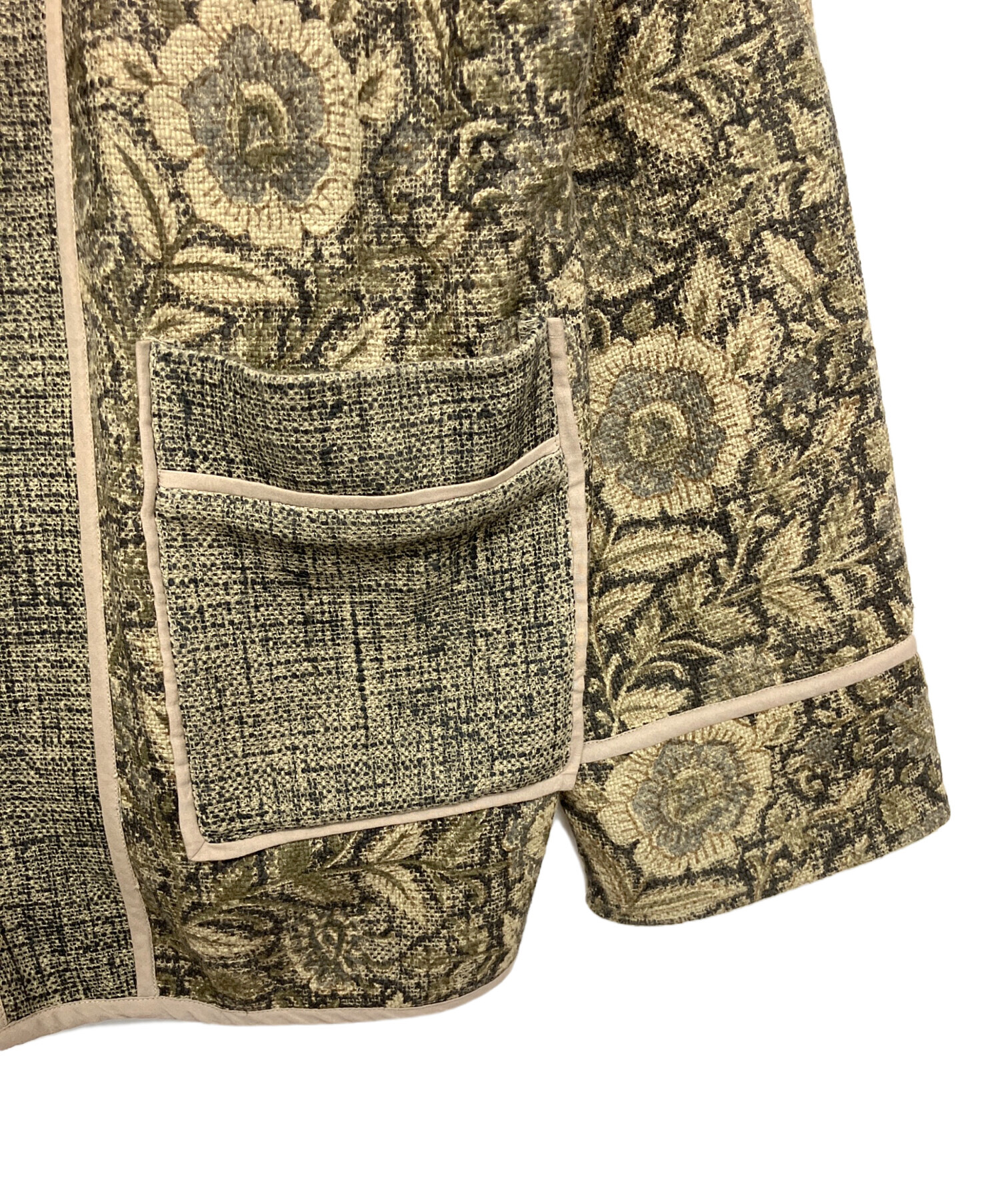 中古・古着通販】AMERI (アメリ) INDIA BLOCK PRINT JACKET ベージュ