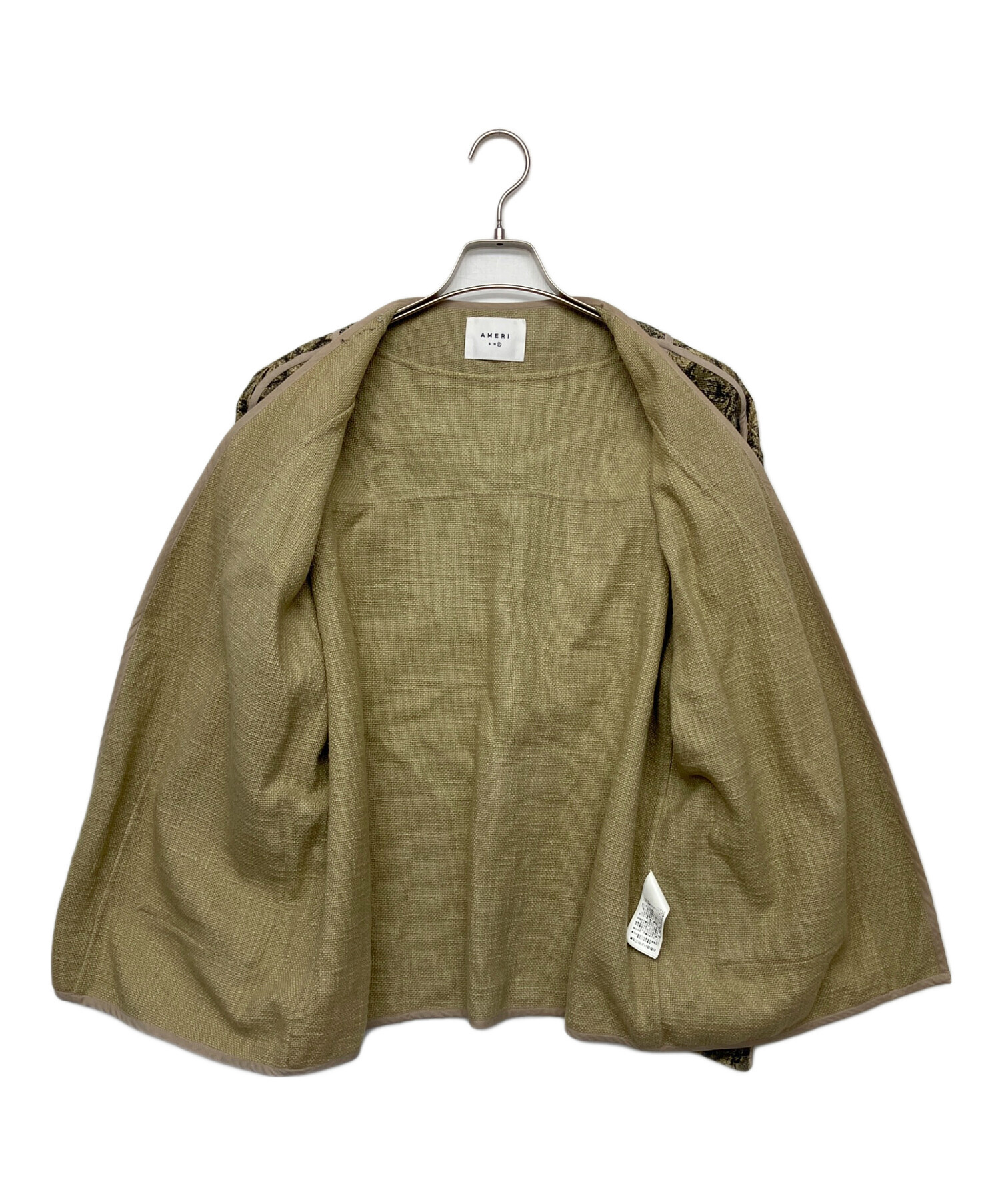 中古・古着通販】AMERI (アメリ) INDIA BLOCK PRINT JACKET ベージュ
