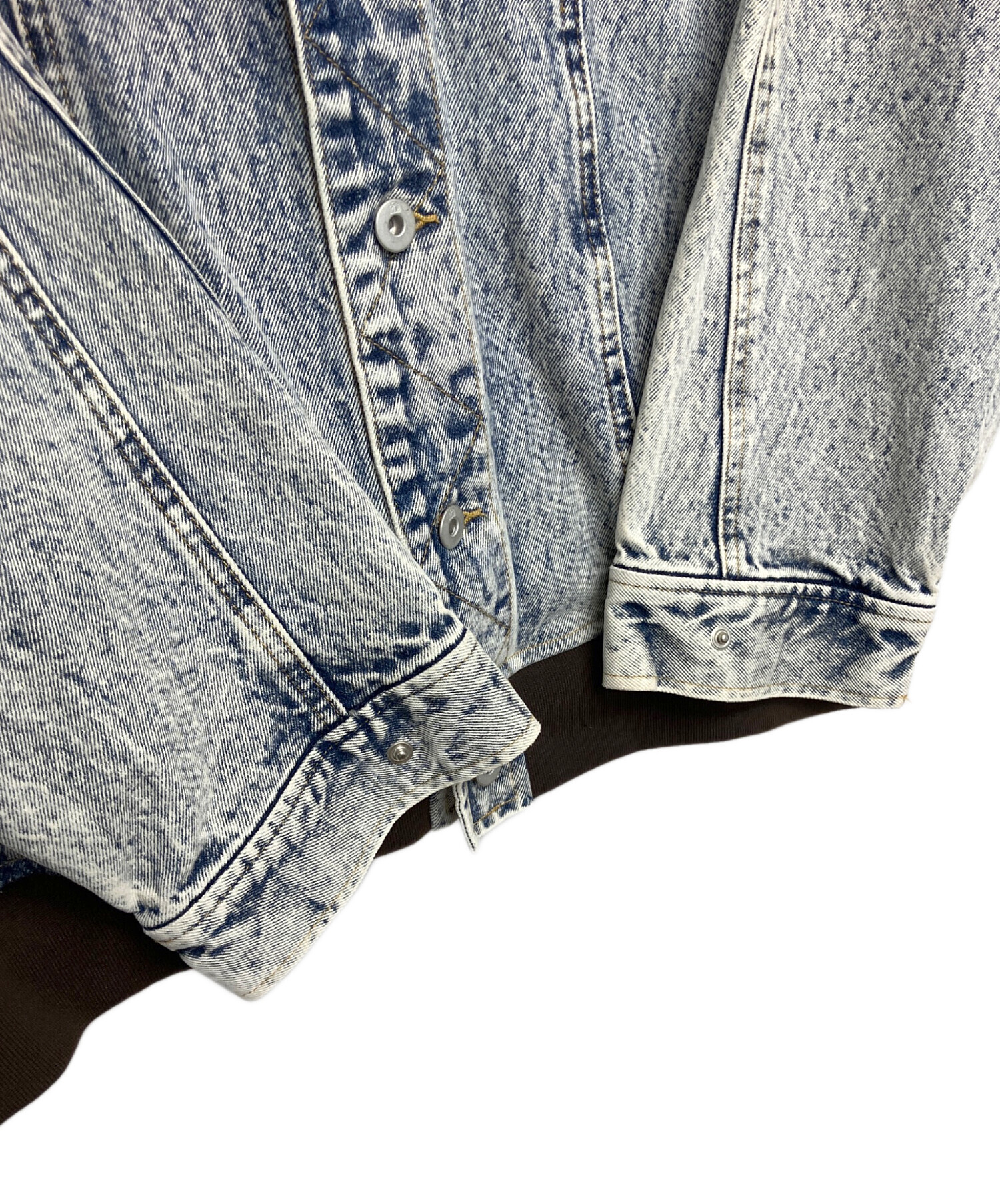 中古・古着通販】AMERI (アメリ) RIB MIX DENIM BLOUSON デニム