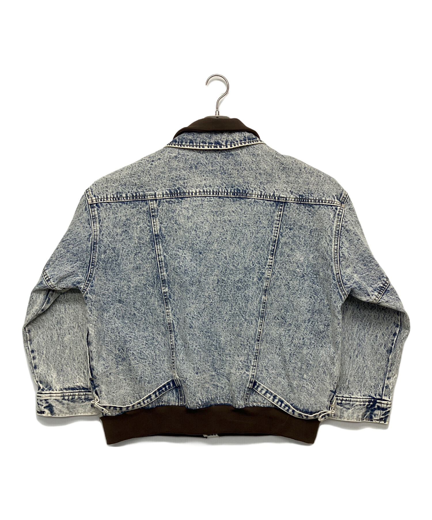 中古・古着通販】AMERI (アメリ) RIB MIX DENIM BLOUSON デニム