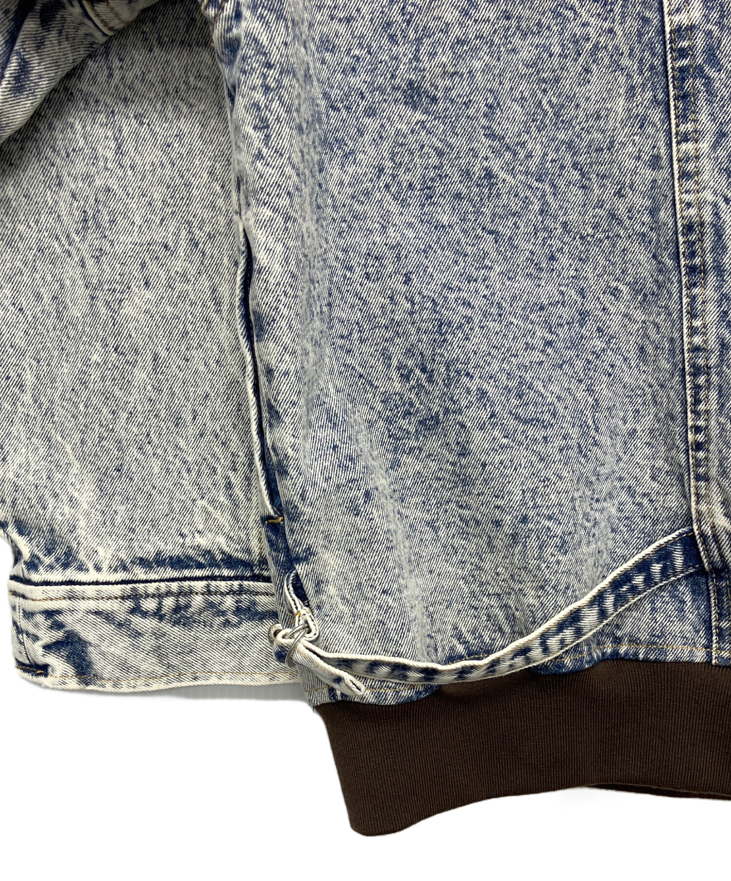 中古・古着通販】AMERI (アメリ) RIB MIX DENIM BLOUSON デニム
