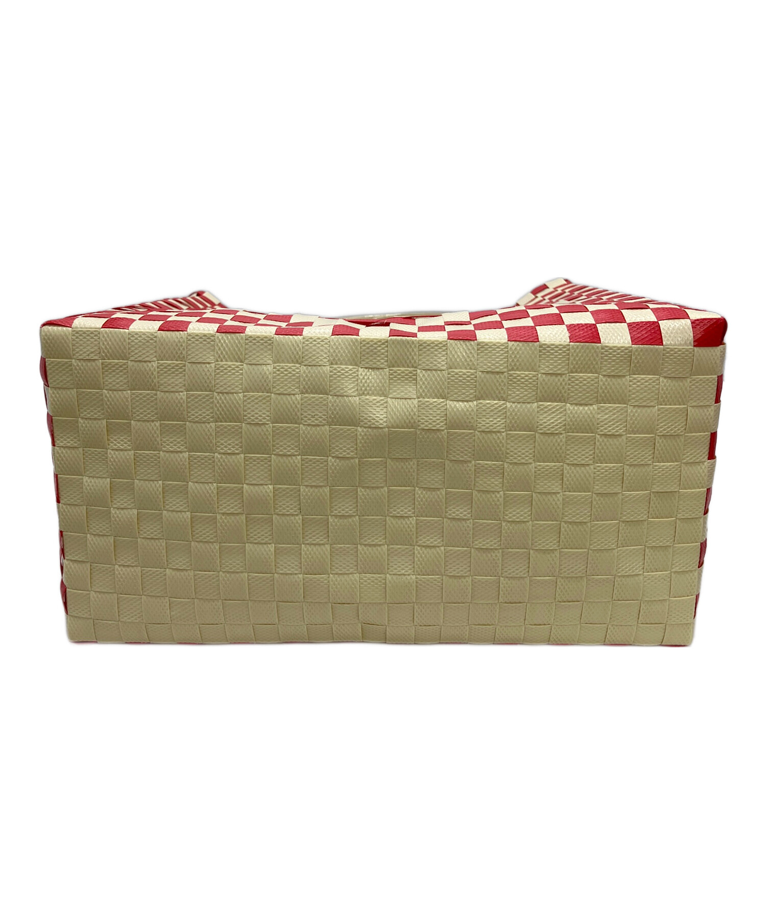 中古・古着通販】MARNI (マルニ) バスケットバッグ レッド×ベージュ
