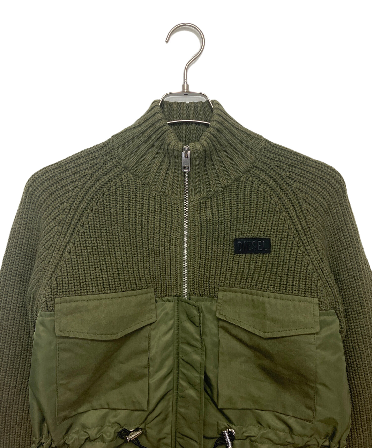 DIESEL ミリタリージャケット オリーブグリーン 中古・古着通販】DIESEL (ディーゼル) ミリタリージャケット グリーン