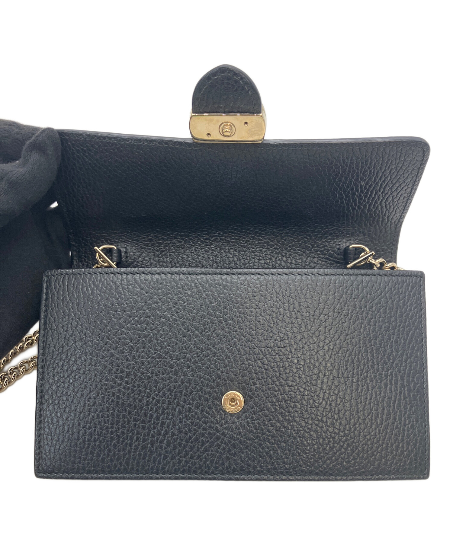 中古・古着通販】GUCCI (グッチ) ショルダーウォレット ブラック