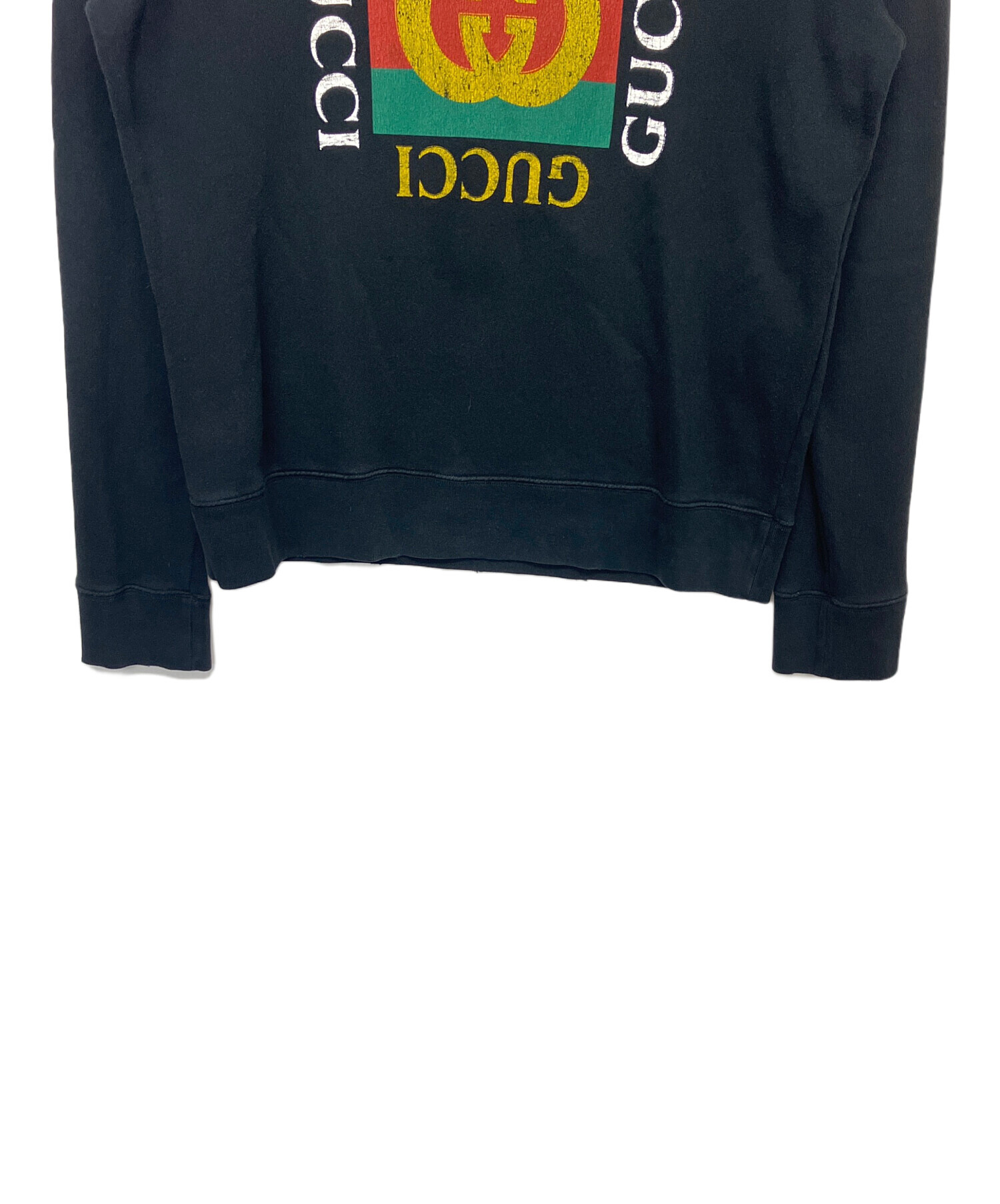 グッチ GUCCIスウェット トレーナー 中古・古着通販】GUCCI (グッチ) 454569 スウェット ブラック サイズ:L