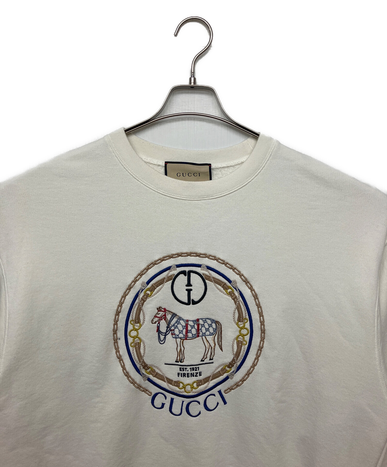 中古・古着通販】GUCCI (グッチ) 768530 スウェット ホワイト サイズ:L