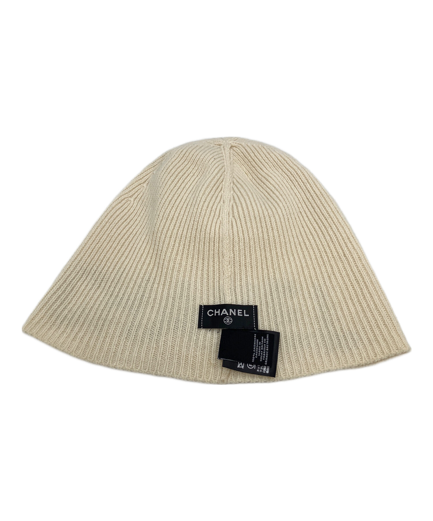 中古・古着通販】CHANEL (シャネル) ビーニー アイボリー｜ブランド