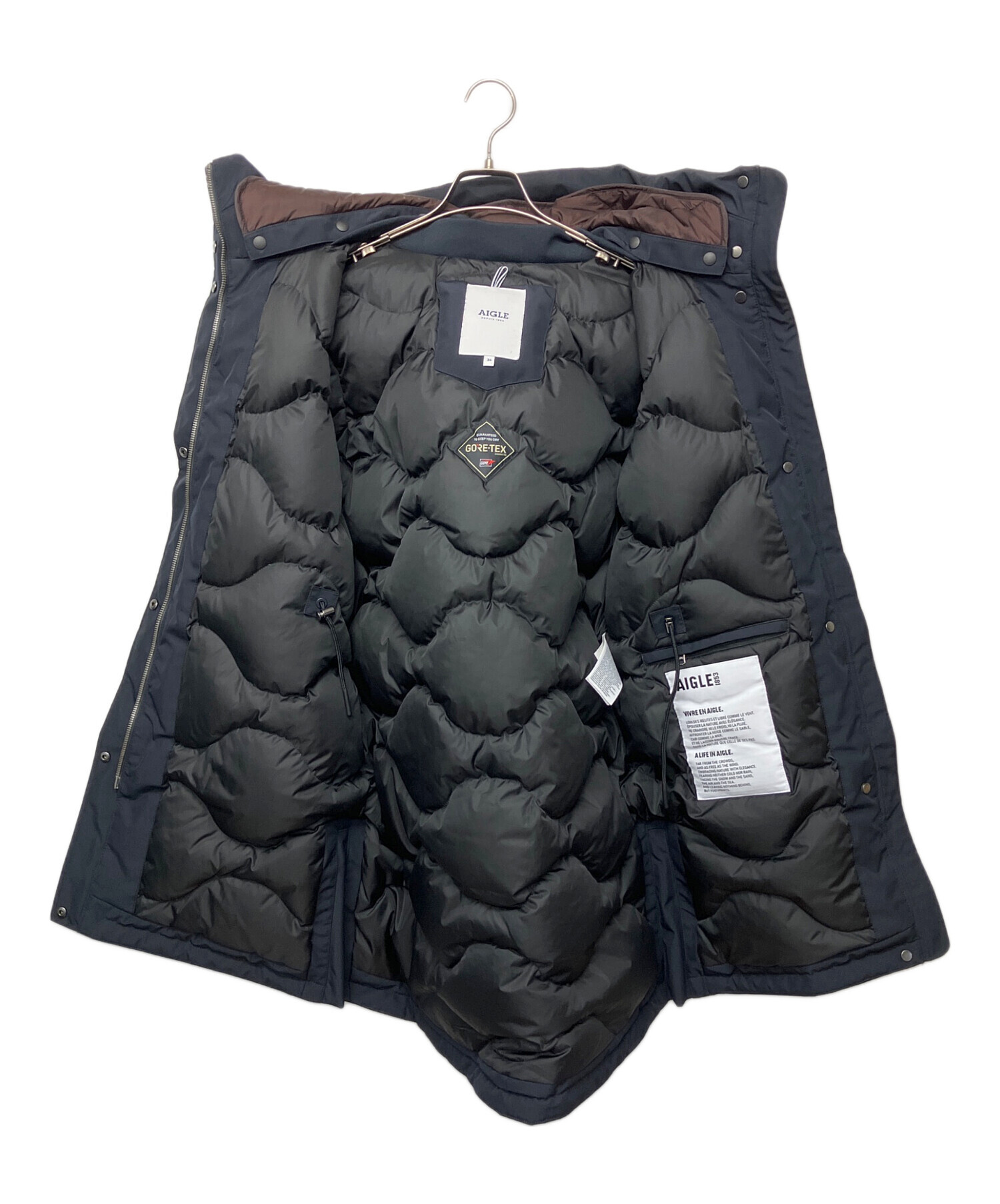 【定価25300円】エーグル AIGLE ガヴァリー ダウンベスト M ブラック 中古・古着通販】AIGLE (エーグル) AAS25WOUI002 ダウンコート