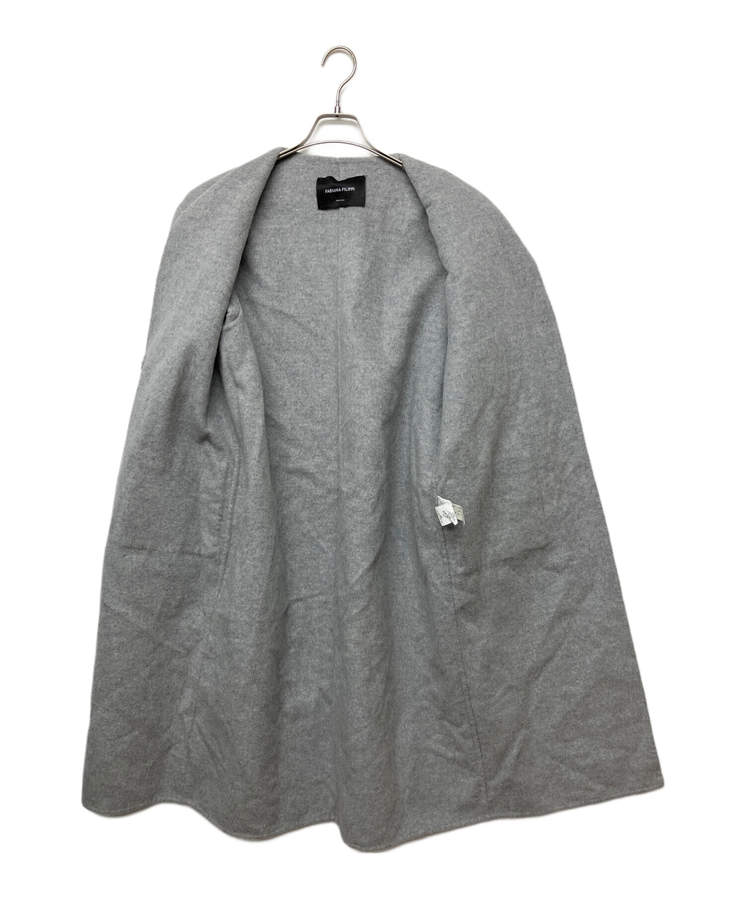 FABIAN FILIPPI グレー フォックスファー付コート 中古・古着通販】Fabiana Filippi (ファビアナフィリッピ) フォックス
