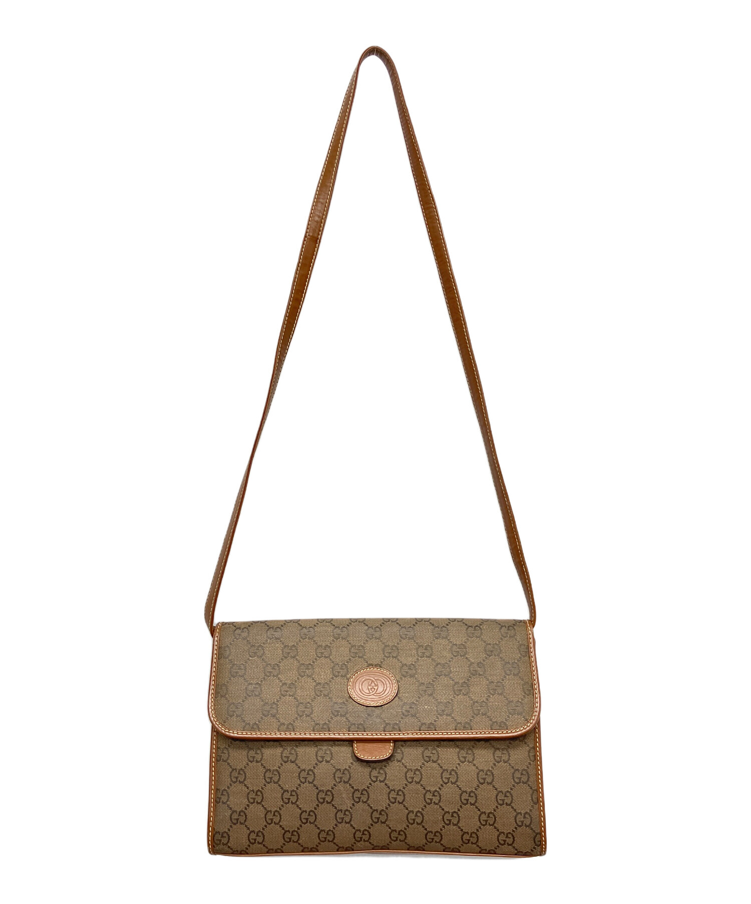 中古・古着通販】GUCCI (グッチ) GG ショルダーバッグ ブラウン
