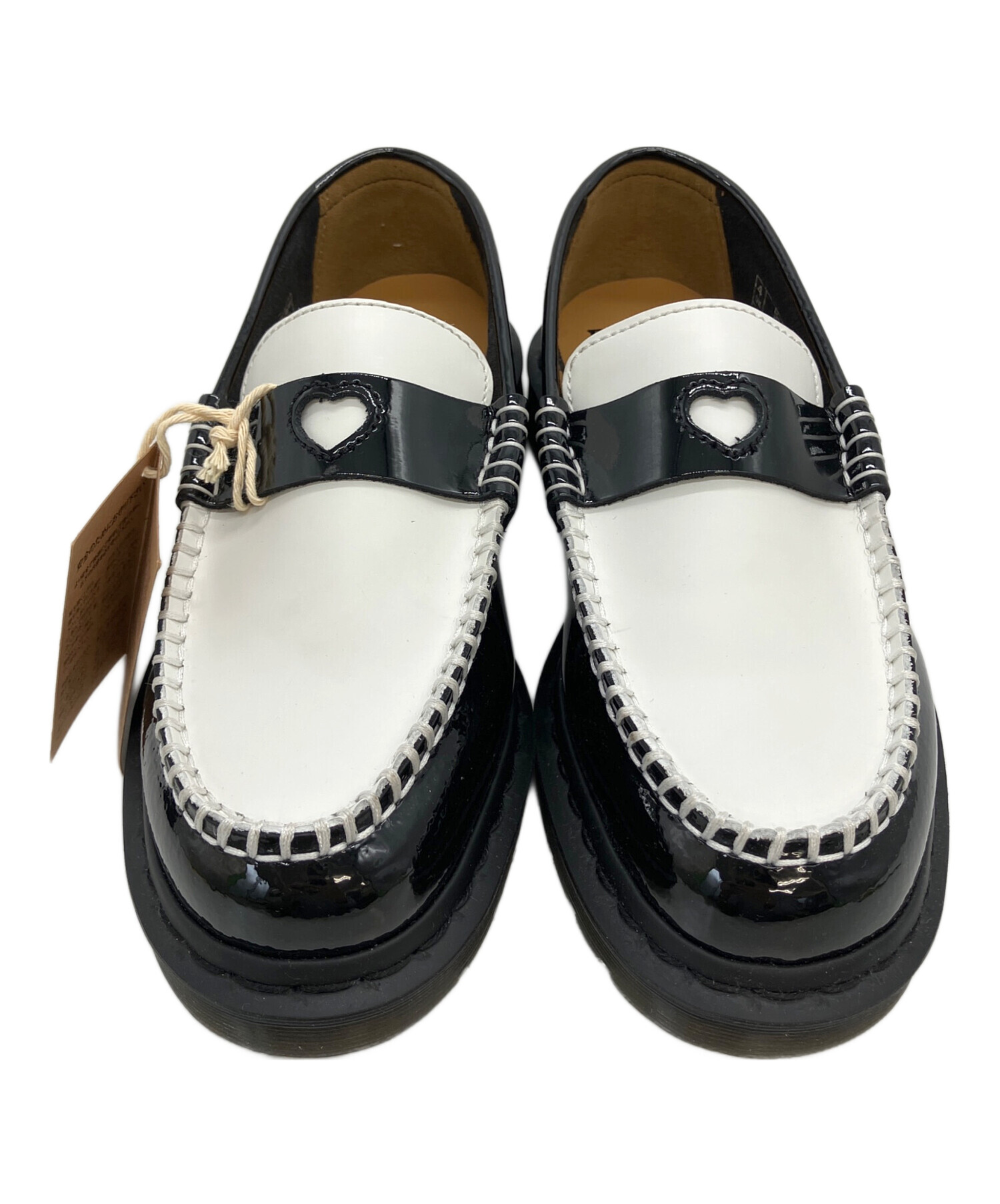 超美品　Dr. Martens PENTON ブラック/ホワイト ローファー 中古・古着通販】Dr.Martens (ドクターマーチン) PENTON HEART