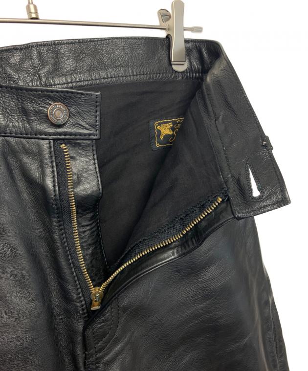中古・古着通販】Aero LEATHER (エアロレザー) レザーパンツ ブラック
