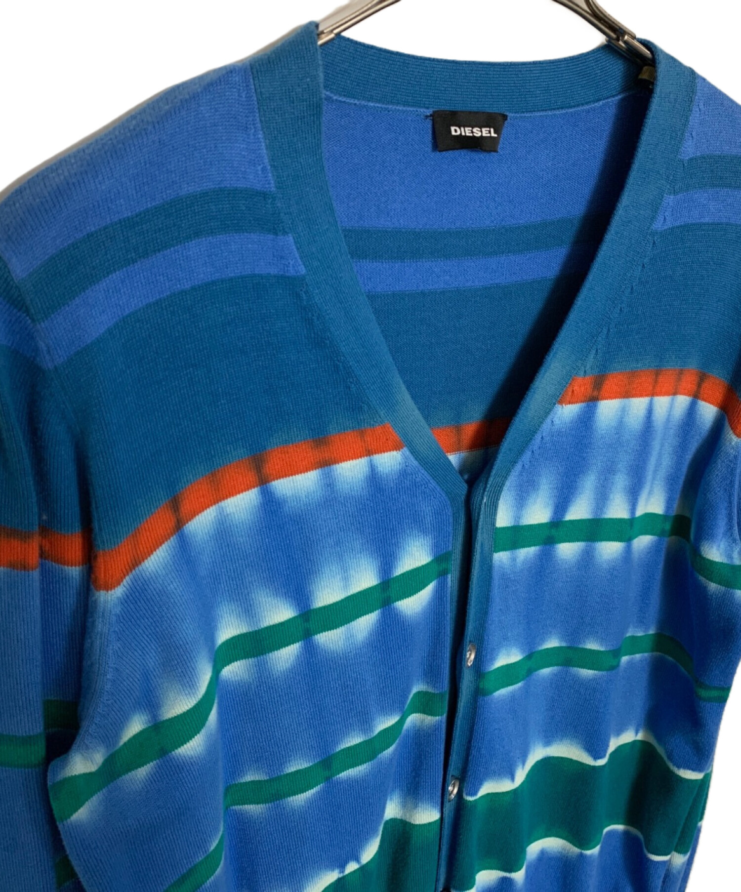 DIESEL - DIESEL ディーゼル カーディガン S 青 【古着】【中古】【送料無料】 中古・古着通販】DIESEL (ディーゼル) DIESEL ニットカーディガン