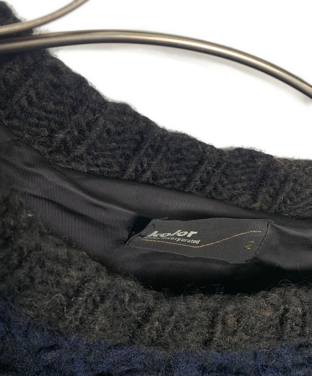 中古・古着通販】KOLOR (カラー) ビッグリングニット ネイビー サイズ