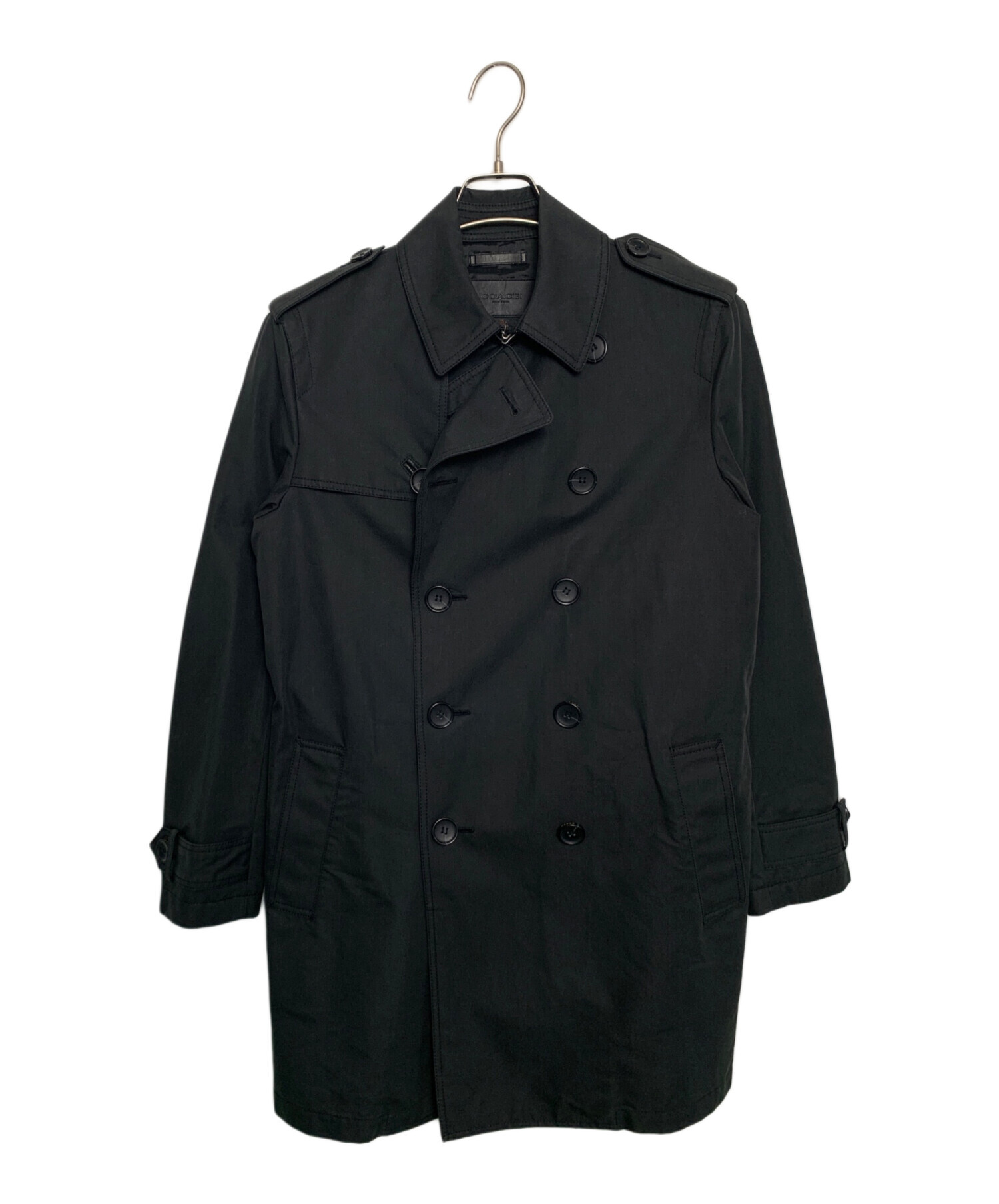 中古・古着通販】COACH (コーチ) COACH トレンチコート ブラック 中古・古着通販】COACH (コーチ) COACH トレンチコート ブラック