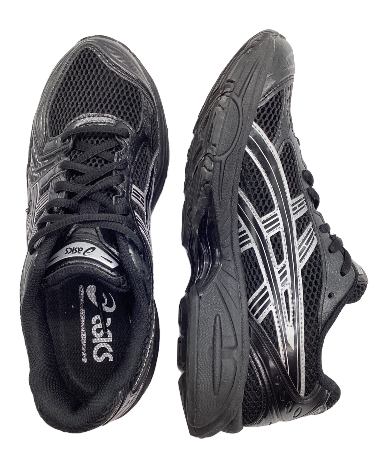 中古・古着通販】asics (アシックス) スニーカー ブラック×ホワイト