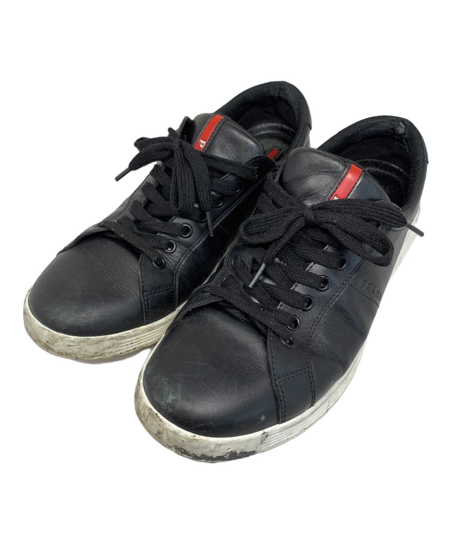 中古・古着通販】PRADA (プラダ) PRADA キャンバススニーカー ブラック 