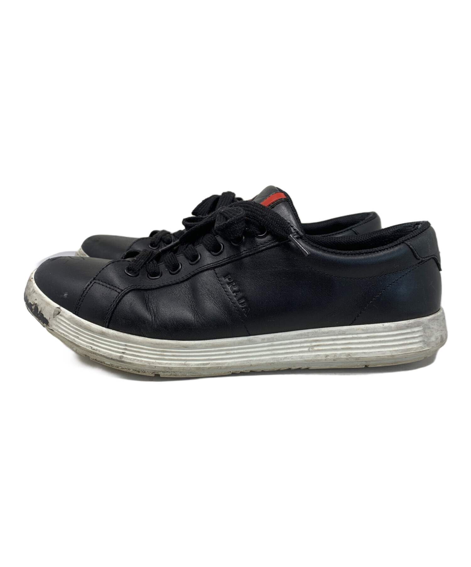 中古・古着通販】PRADA (プラダ) PRADA キャンバススニーカー ブラック 