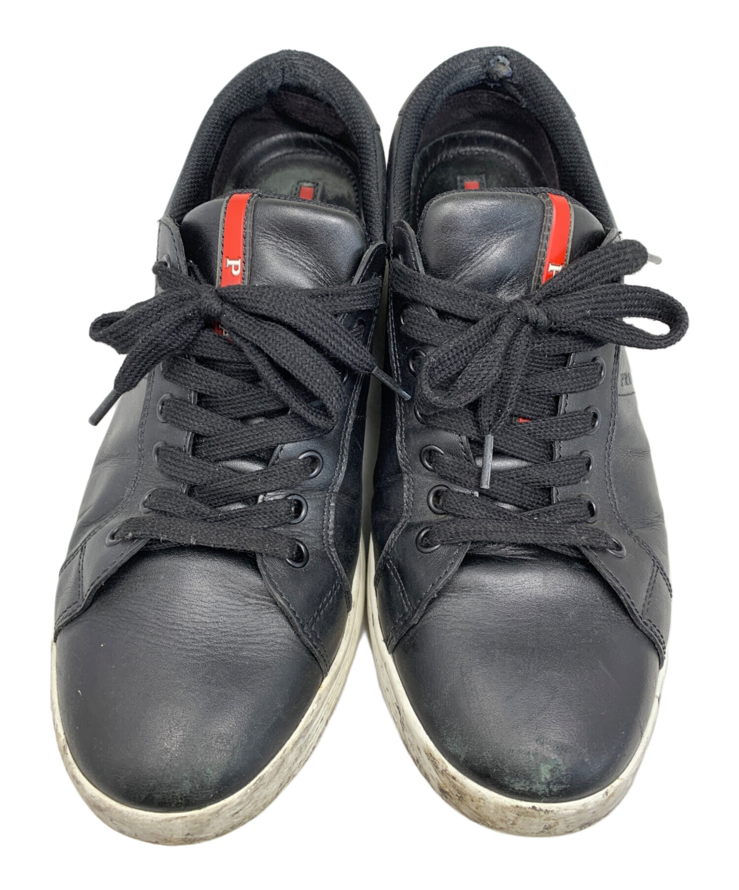 中古・古着通販】PRADA (プラダ) PRADA キャンバススニーカー ブラック 