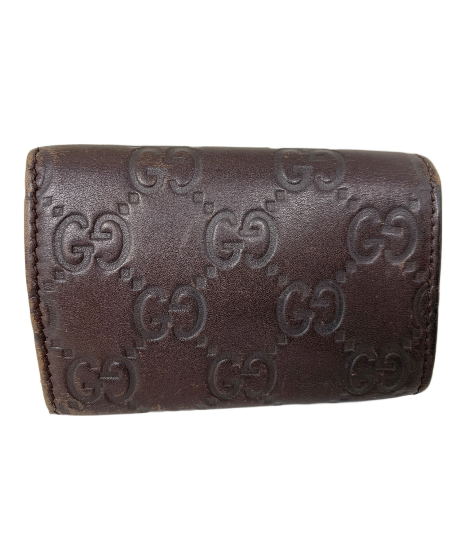 【新品・未使用】　GUCCI ブラウンレザーキーケース 中古・古着通販】GUCCI (グッチ) GUCCI キーケース ブラウン｜ブランド