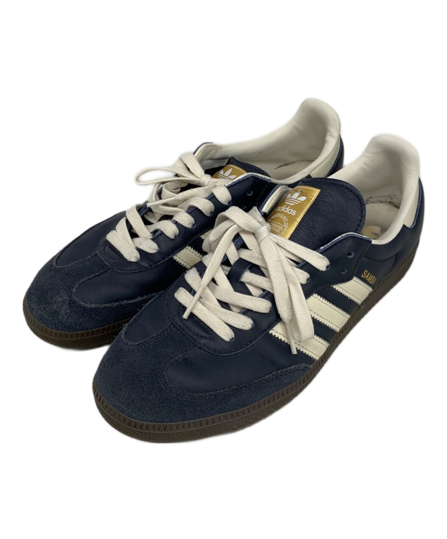 【値下げ中】 SAMBA 25cm ネイビー 中古・古着通販】adidas (アディダス) adidas SAMBA ネイビー×ブラウン