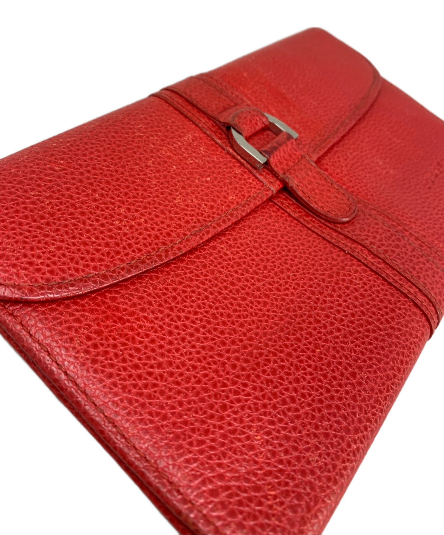 ロンシャン 三つ折り財布 フローネ 30021 レッド 中古・古着通販】LONGCHAMP (ロンシャン) LONGCHAMP 3つ折り財布