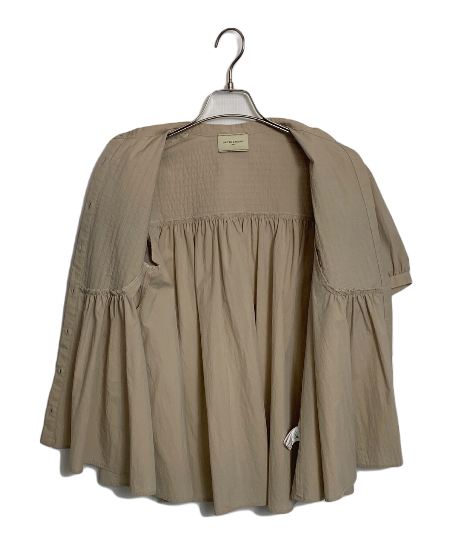 ユナイテッドアローズピンタックブラウス united arrows 古着 612 