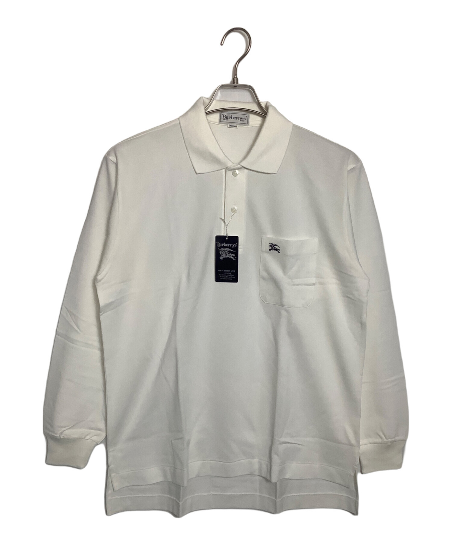 Burberryポロシャツ長袖・白・未使用品4月28日〜5月28日配送出来ません 楽天市場】バーバリー ポロシャツの通販